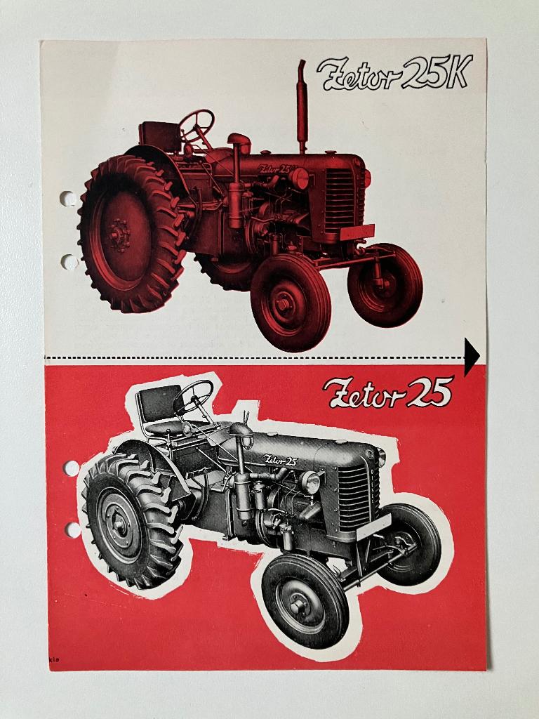 Zetor 25 folder trekker tractor brochure, Ophalen of Verzenden, Gelezen