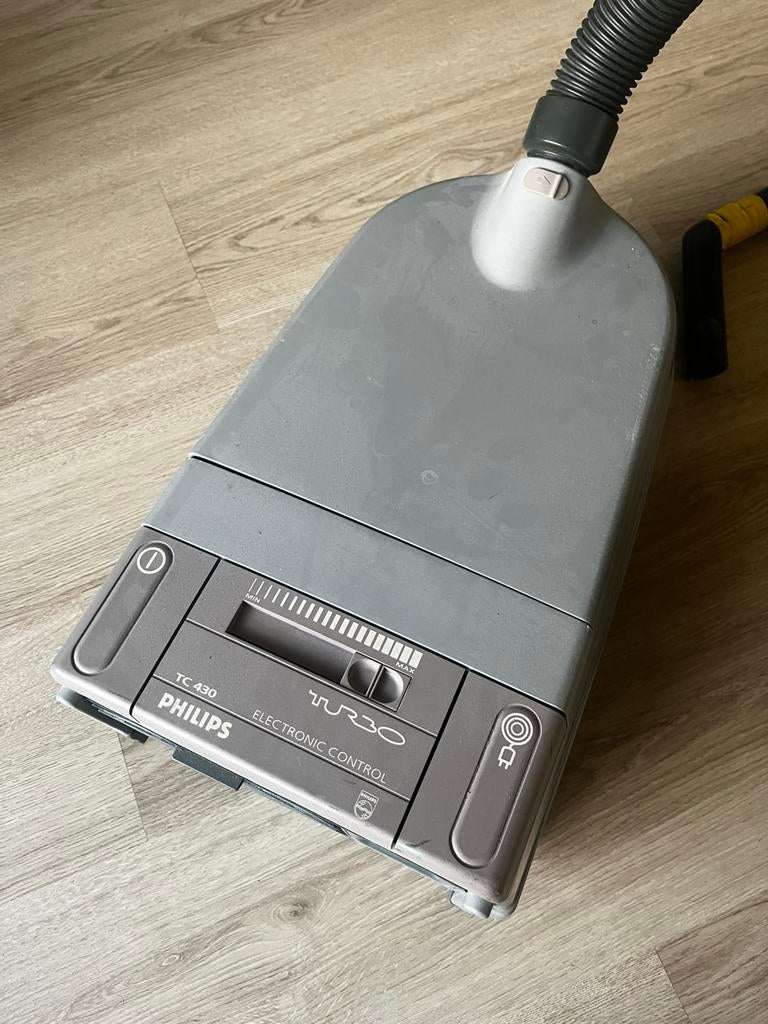 Philips TC430 turbo stofzuiger uit begin jaren ‘90, Stofzak, Gebruikt, Stofzuiger, Ophalen of Verzenden