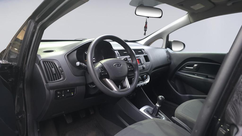 Kia Rio 1.2 CVVT Plus Pack | Airco | Elek Ramen | Recent ond, Auto's, Euro 5, 4 cilinders, Zwart, Origineel Nederlands