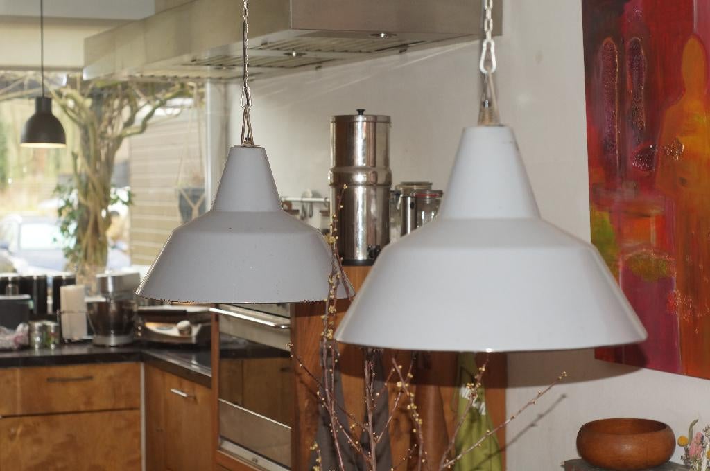 hanglamp vintage jaren vijftig, Gebruikt, Vintage modern, On, Ophalen of Verzenden