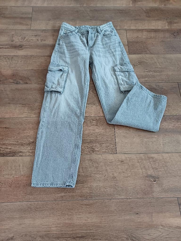 leuke grijze merk denim met zakken aan de zijkant 27, Ophalen of Verzenden, Nieuw, Grijs, W27 (confectie 34) of kleiner