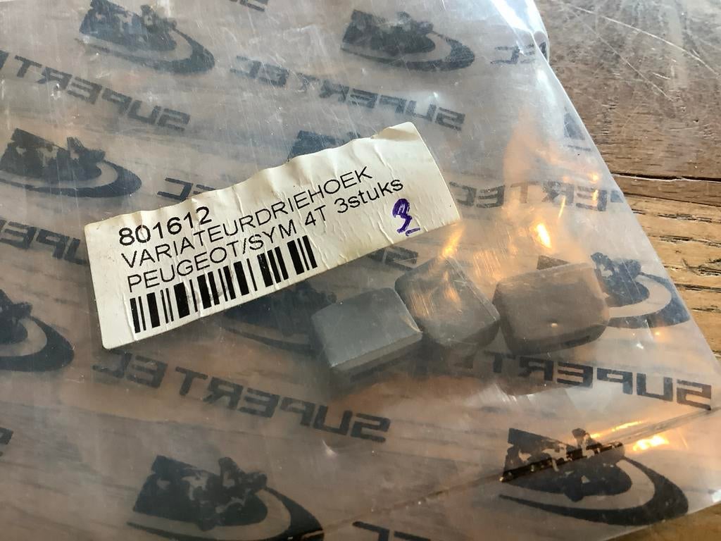 Variateurdriehoek Peugeot/Sym 4T (3 stuks), Verzenden, Nieuw, Overige typen, Peugeot