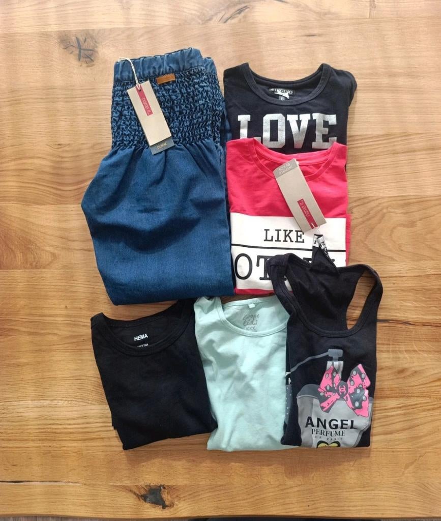 Pakket meisjeskleding maat 122/128, Kinderen en Baby's, Kinderkleding | Maat 122, Zo goed als nieuw, Shirt of Longsleeve, Name It