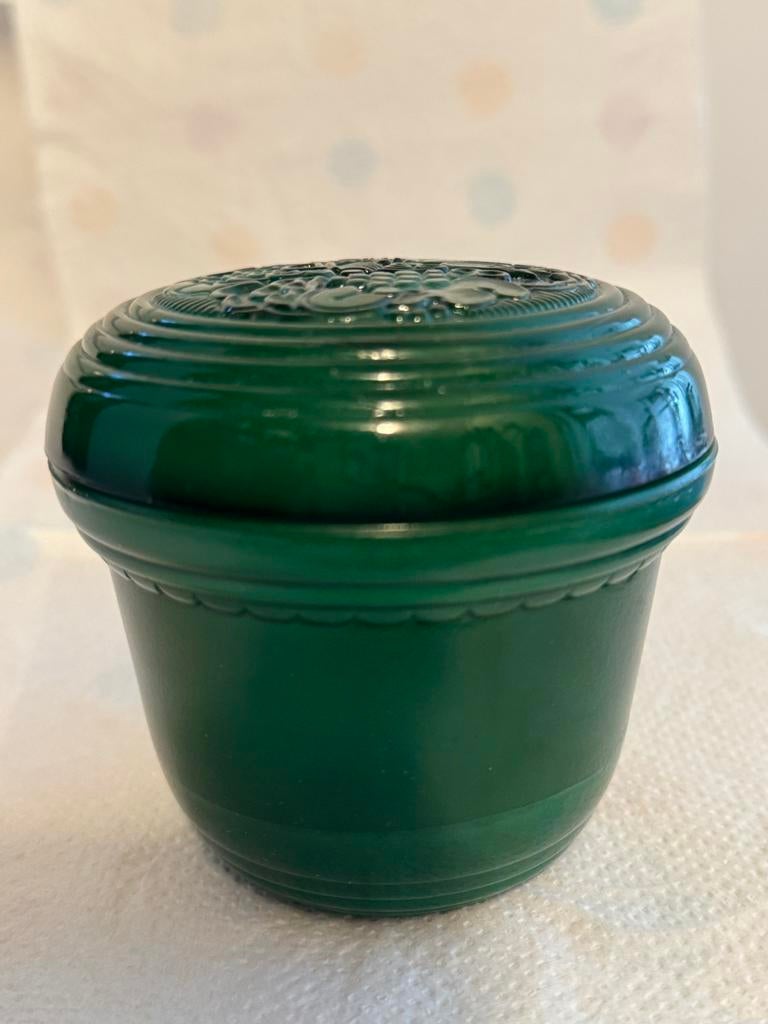 Art deco malachiet glazen doos, by Heinrich Hoffmann (1930)., Ophalen of Verzenden