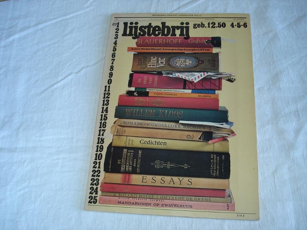 Lijstebrij  programma voor schooljaar 1972-1973, Ophalen, Zo goed als nieuw, Overige niveaus