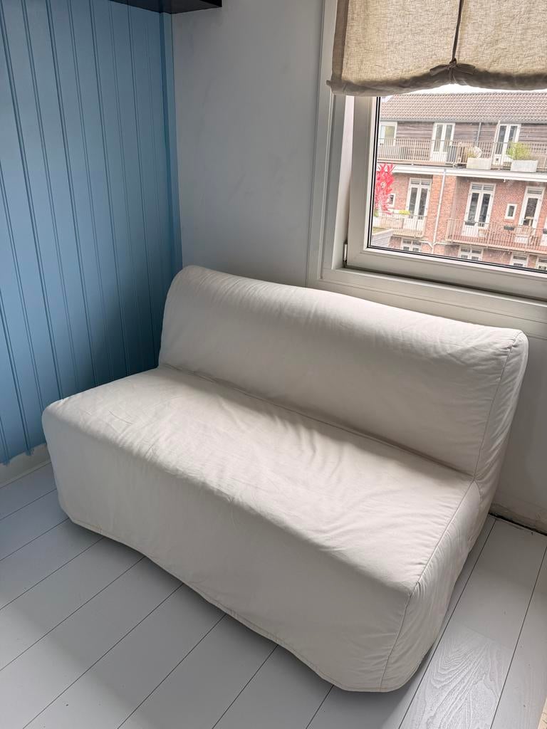 Ikea slaapbank futon, Ophalen, Wit, Tweepersoons, 140 cm