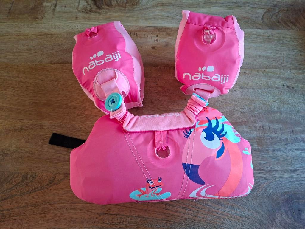 Nabaiji zwemvest met armvleugels roze, Gebruikt, Meisje, Overige maten, Zwem-accessoire