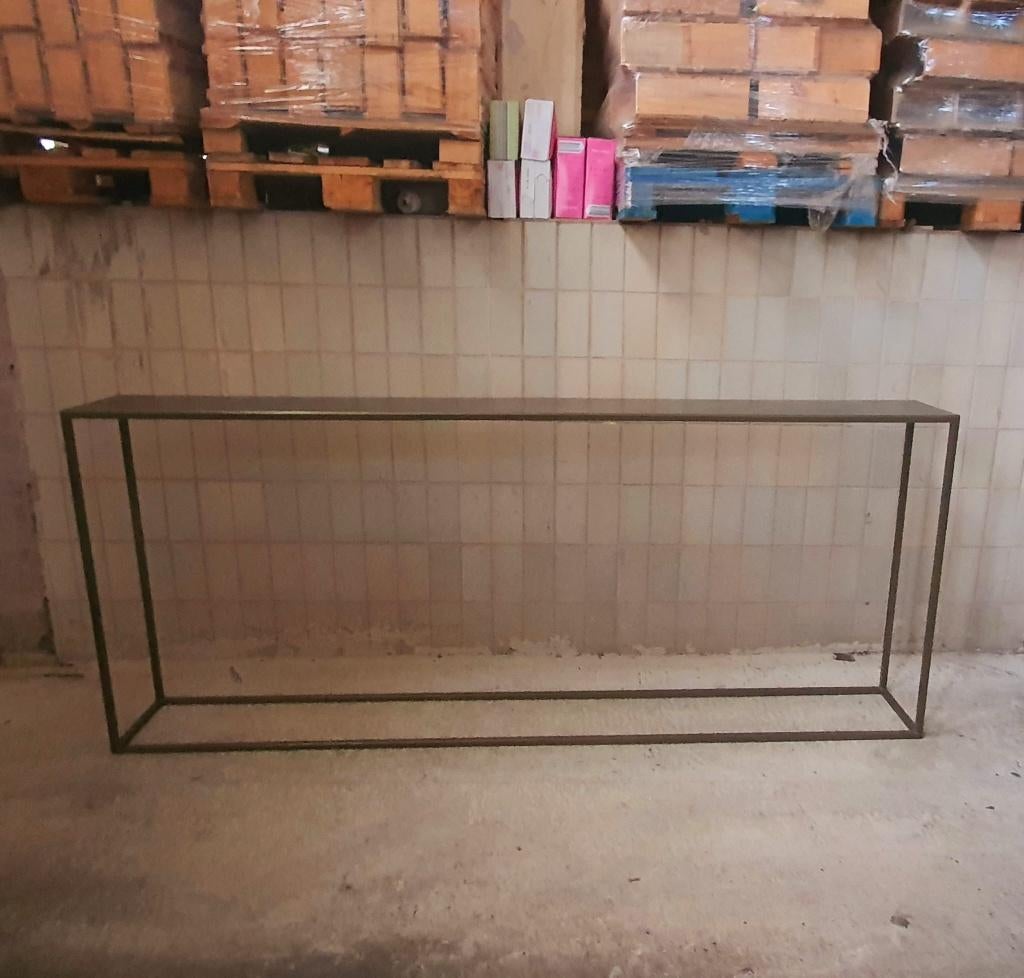 Side Table Metal Bronze - nw prijs 669€ - vanuit de showroom, Ophalen, 200 cm of meer, Zo goed als nieuw, Metaal