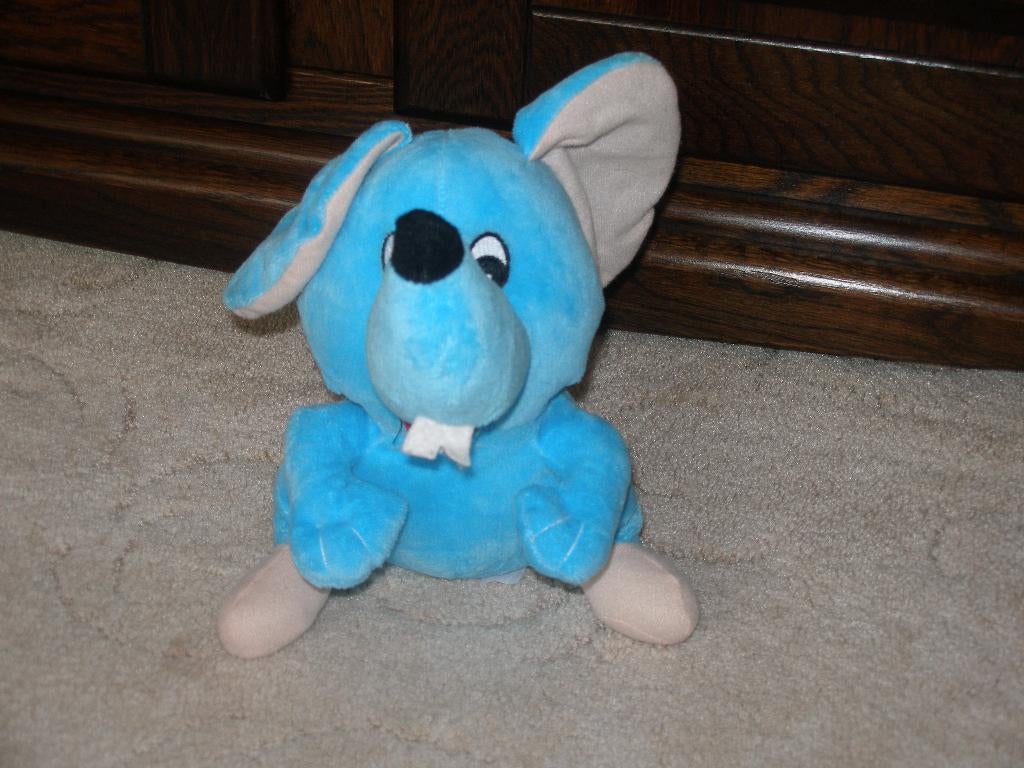 NIEUW 1 pluche blauw knuffelmuisjes SUPER ZACHT 28 cm Bieden, Ophalen of Verzenden, Nieuw, Overige typen