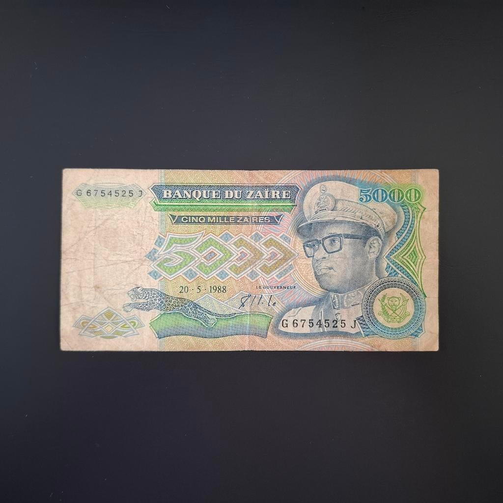 5000 zaire Zaïre #011, Verzenden, Overige landen, Los biljet