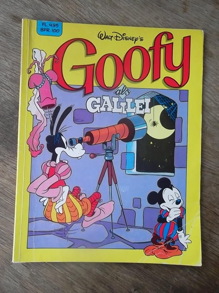 Disney Goofy strip Goofy als Galilei, Ophalen of Verzenden, Goofy of Pluto, Gebruikt, Beeldje of Figuurtje