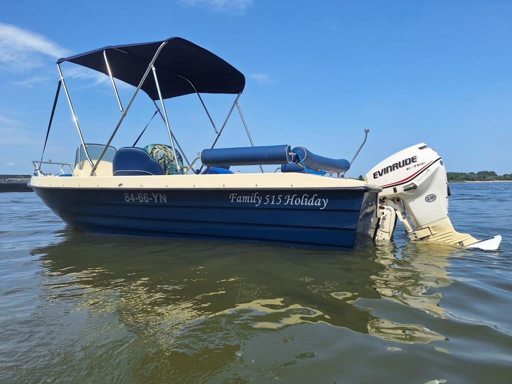 Consoleboot Family Holyday 515 (Topcraft)50 pk, incl trailer, Ophalen, Gebruikt, 30 tot 50 pk, Snelvarend