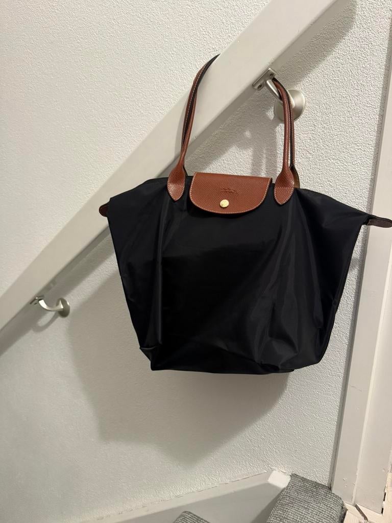 Longchamp handtas zwart, Ophalen of Verzenden, Gebruikt, Zwart, Handtas