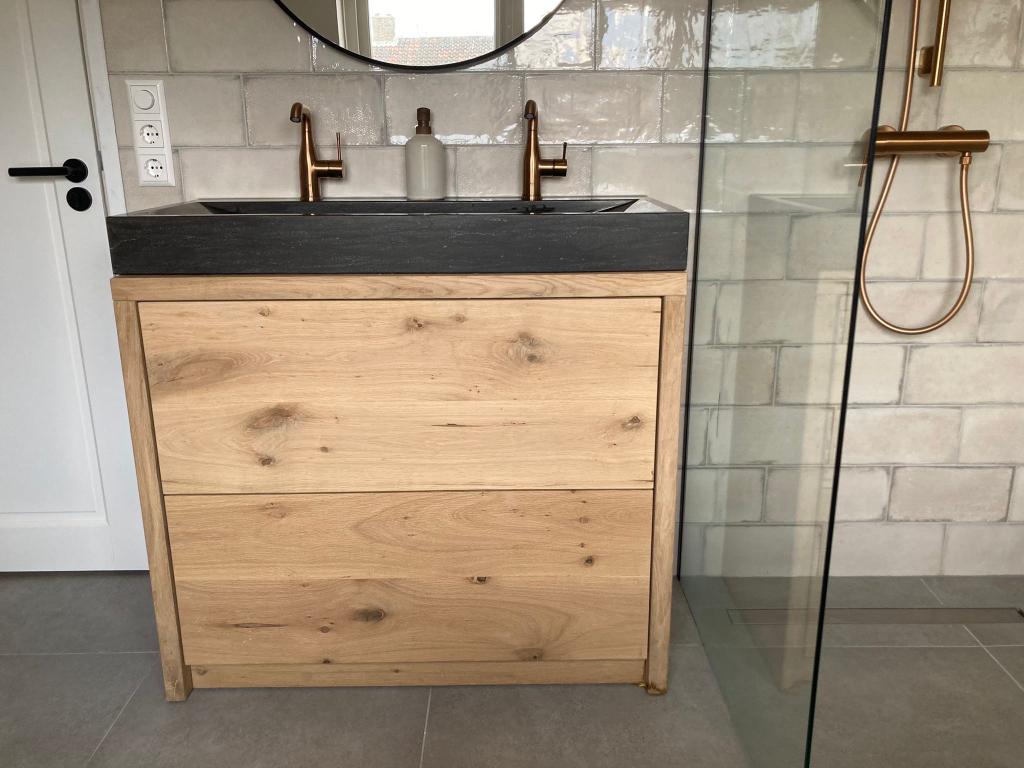 Badmeubel MASSIEF HOUT OP MAAT GEMAAKT, Niet ingevuld, Niet ingevuld, Nieuw, Ophalen of Verzenden