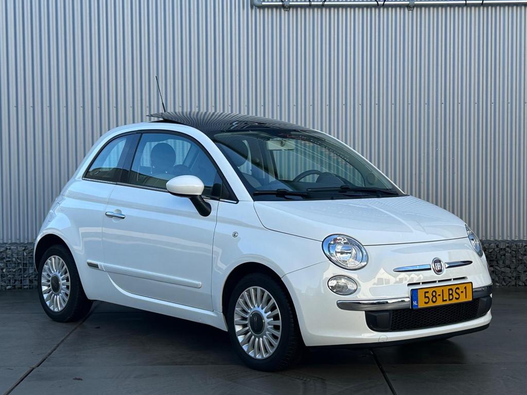 Fiat 500 1.2 Lounge, Panorama dak Automaat, Airco, Euro 5, Gebruikt, 1242 cc, 4 cilinders