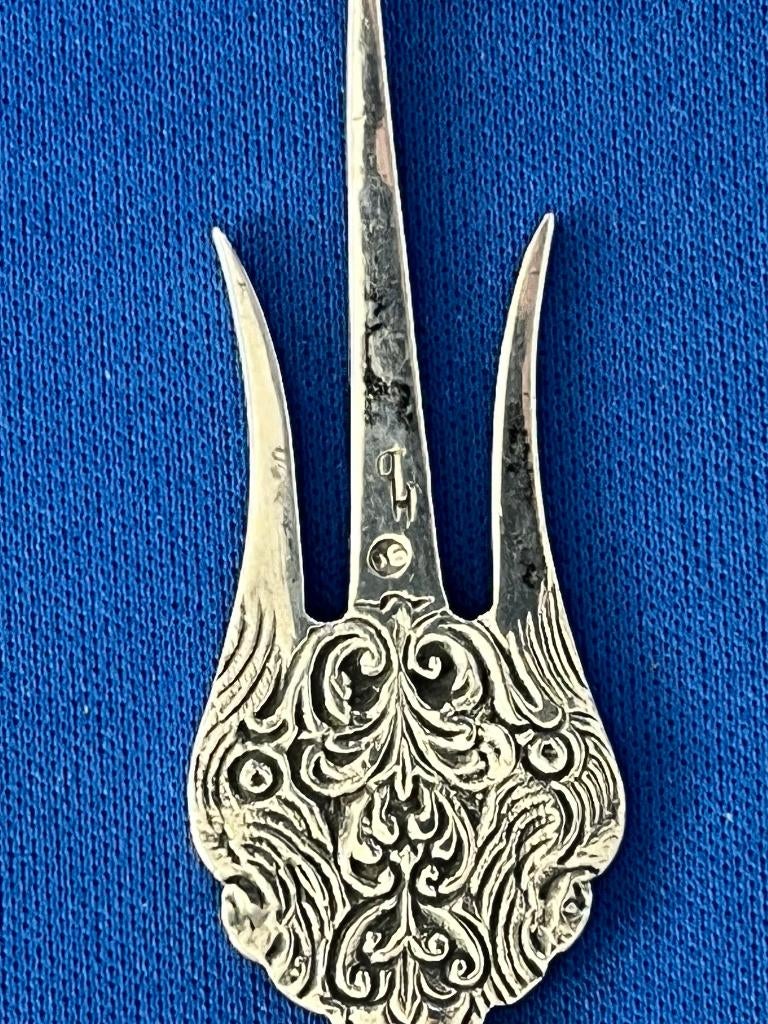 Verzilverde cakevork/cakeprikker, Antiek en Kunst, Ophalen of Verzenden, Zilver