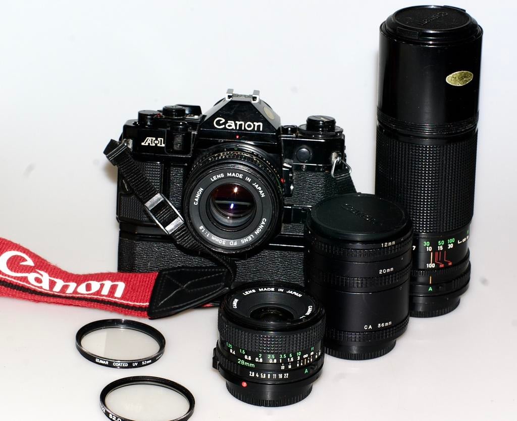 Canon A1 set, Ophalen of Verzenden, Gebruikt, Spiegelreflex, Canon