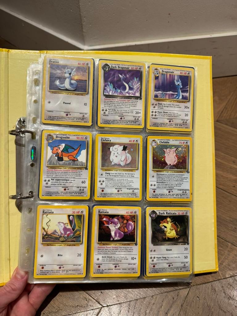 Map pokemonkaarten, mijn oude Pokemon verzameling, Ophalen of Verzenden, Gebruikt, Meerdere kaarten