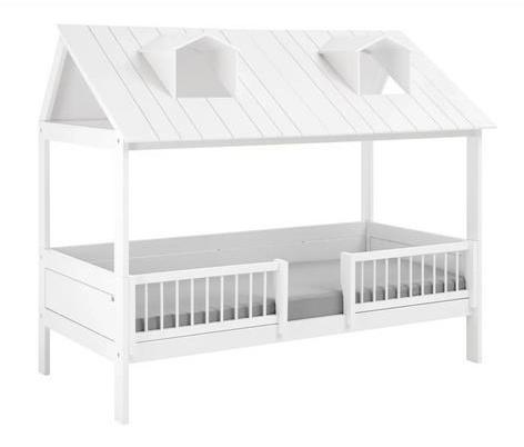 Beachhouse Hutbed 90x200 - Kinderbed in Huisstijl, Ophalen, 85 tot 100 cm, Zo goed als nieuw, Lattenbodem