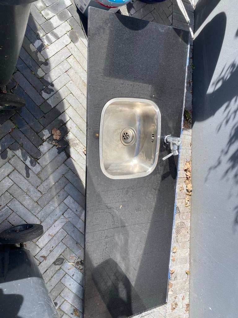 Zwart composiet blad 178 x 60, Ophalen, Zo goed als nieuw