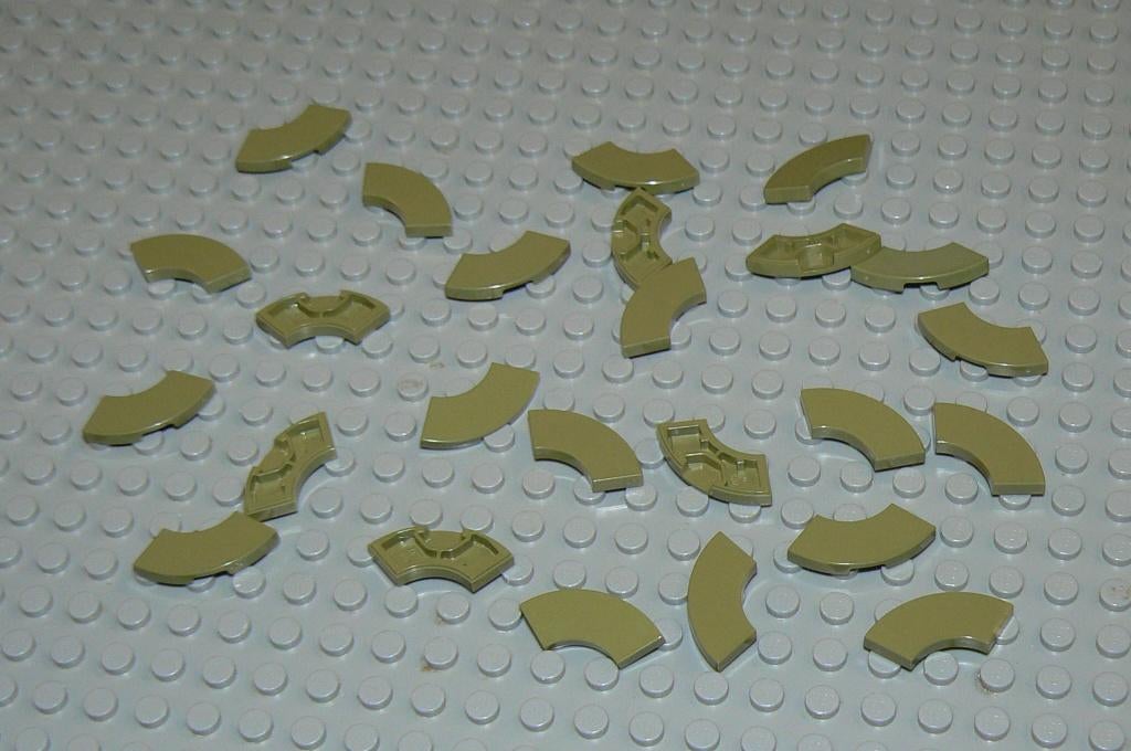 L827 Tegels gebogen 2x2 olive 25 st., Ophalen of Verzenden, Nieuw, Losse stenen, Lego
