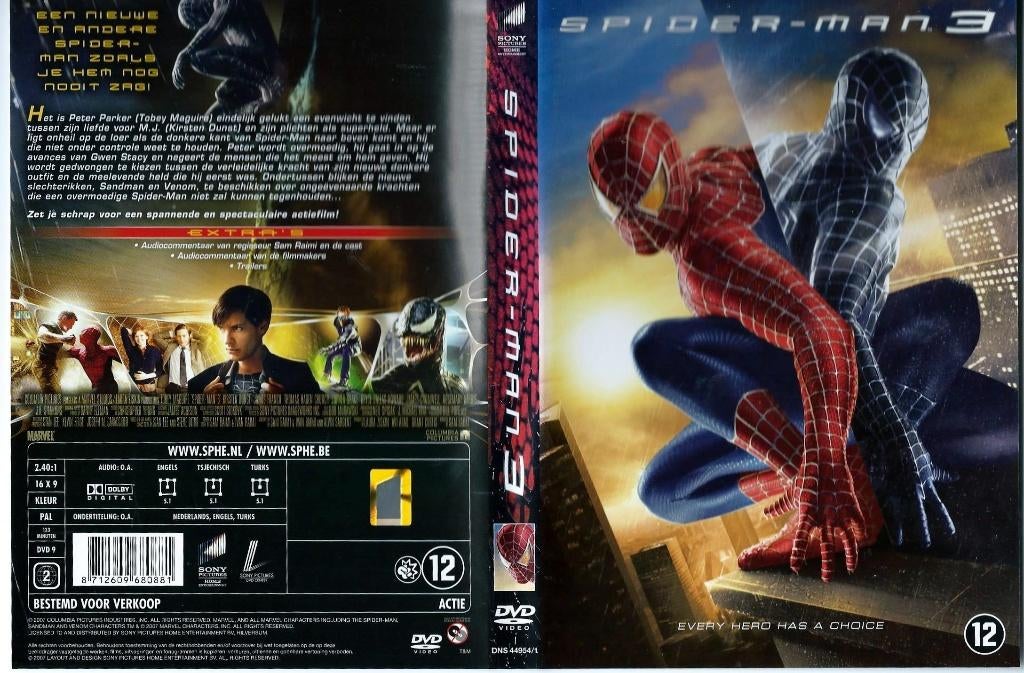 Spiderman 3, Vanaf 12 jaar, Ophalen of Verzenden, Zo goed als nieuw, Actiethriller