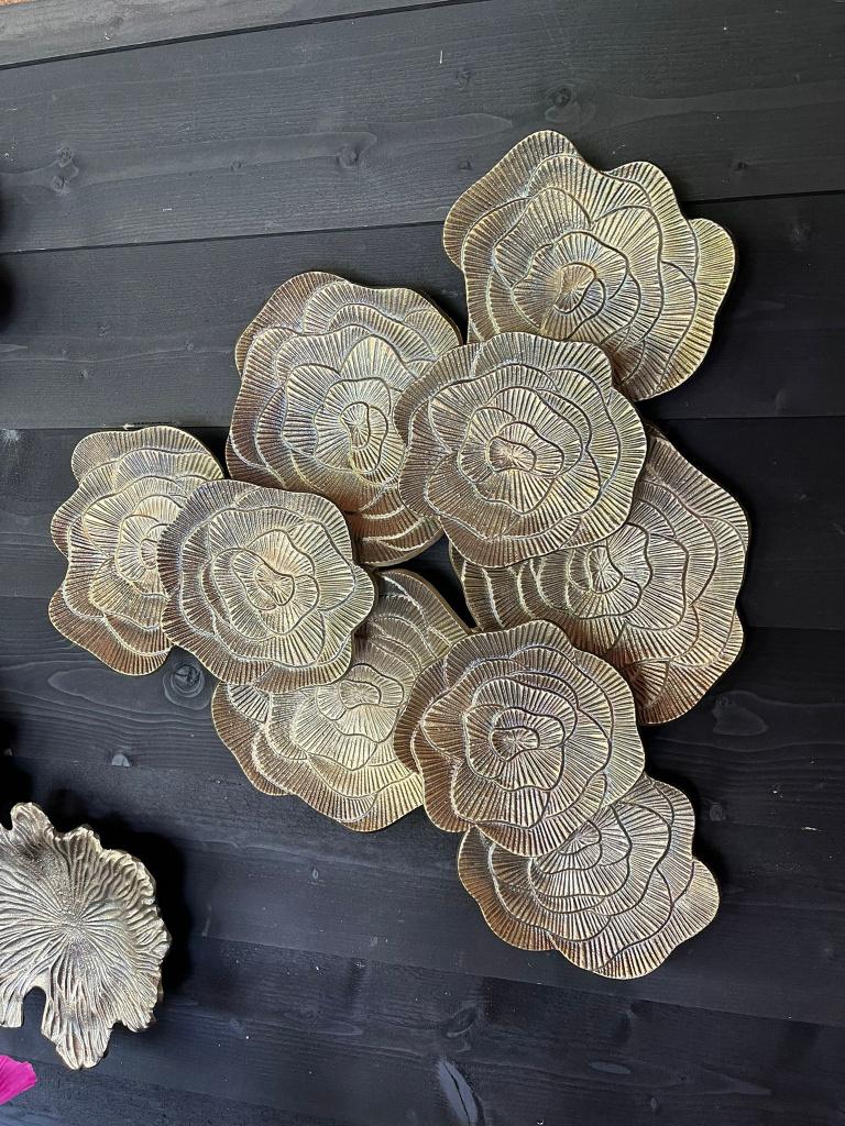 Nieuw WANDPANEEL 73x66 Aluminium goud/brons wanddecoratie, Wilms, Nieuw, Ophalen of Verzenden, Info@houseofcoco.nl