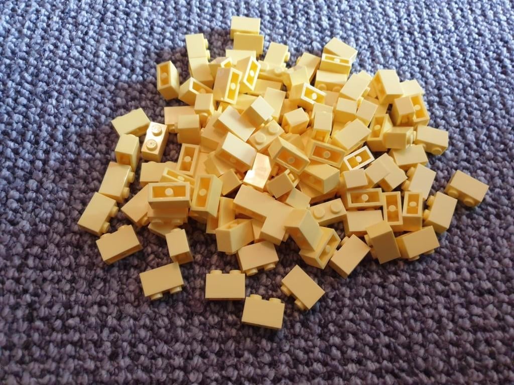 Partij N137=100x Nieuwe Lego stenen 1x2 Licht geel, Lego, Lego, Overige thema's, Lego
