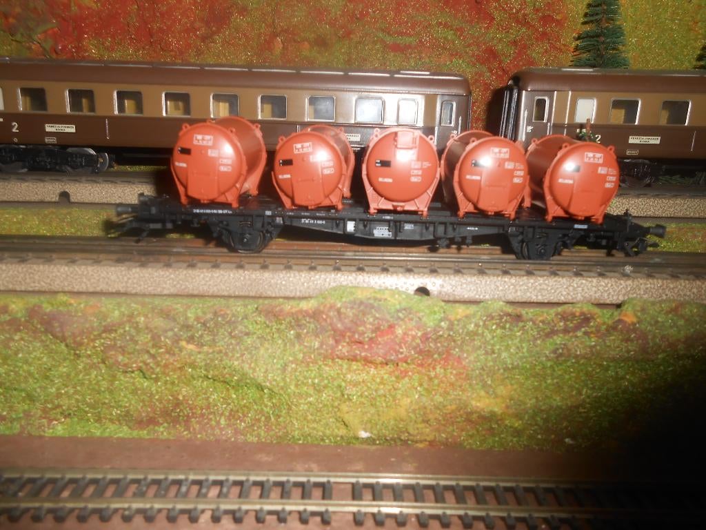 Märklin 47673 Zwitserland SBB containerwagon met 5, Wisselstroom, Ophalen of Verzenden, Märklin, Nieuw