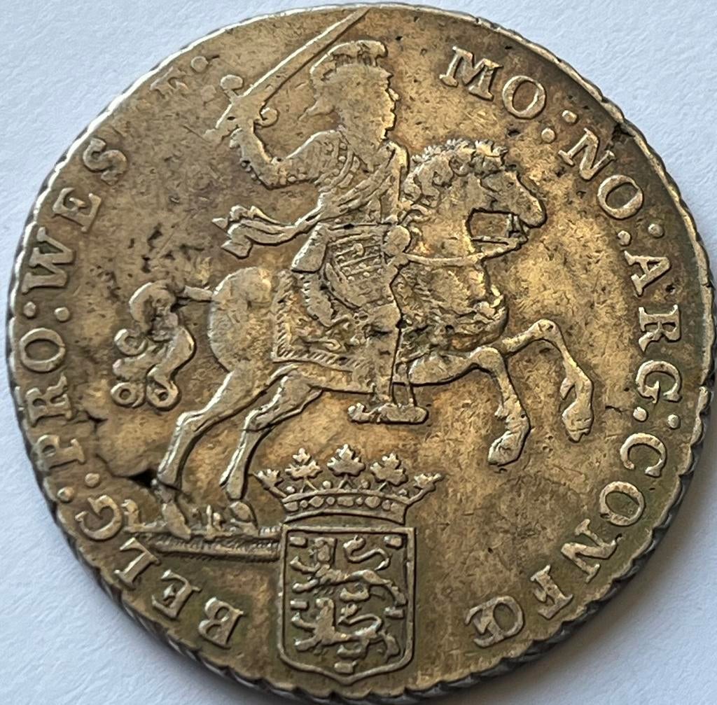 West-Friesland zeldzame zilveren rijder 1789, Vóór koninkrijk, Zilver, Losse munt, Overige waardes