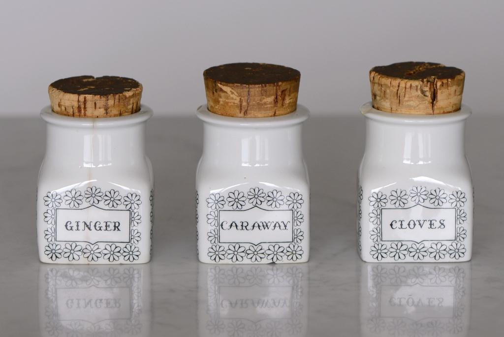 ✅ ARABIA Esteri Tomula 3x voorraadbus kruiden U Procopé 1965, Ophalen of Verzenden, Gebruikt