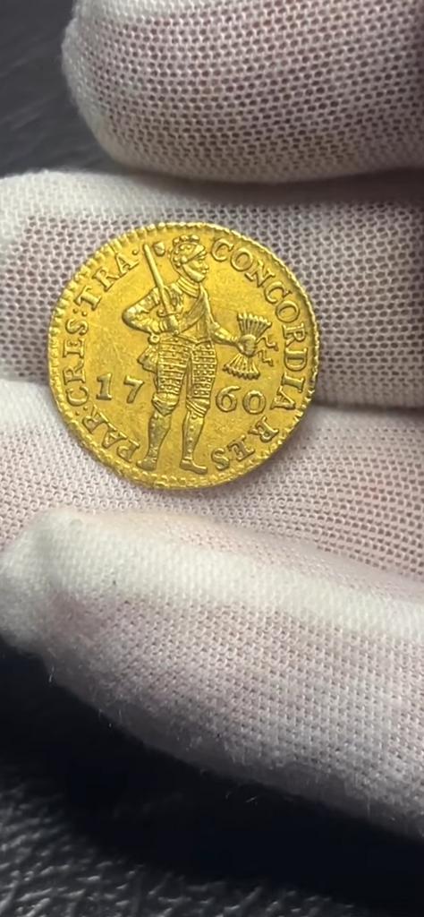 Gouden zeldzame dukaat geslagen in het jaar 1760, Ophalen of Verzenden, Vóór koninkrijk, Overige waardes