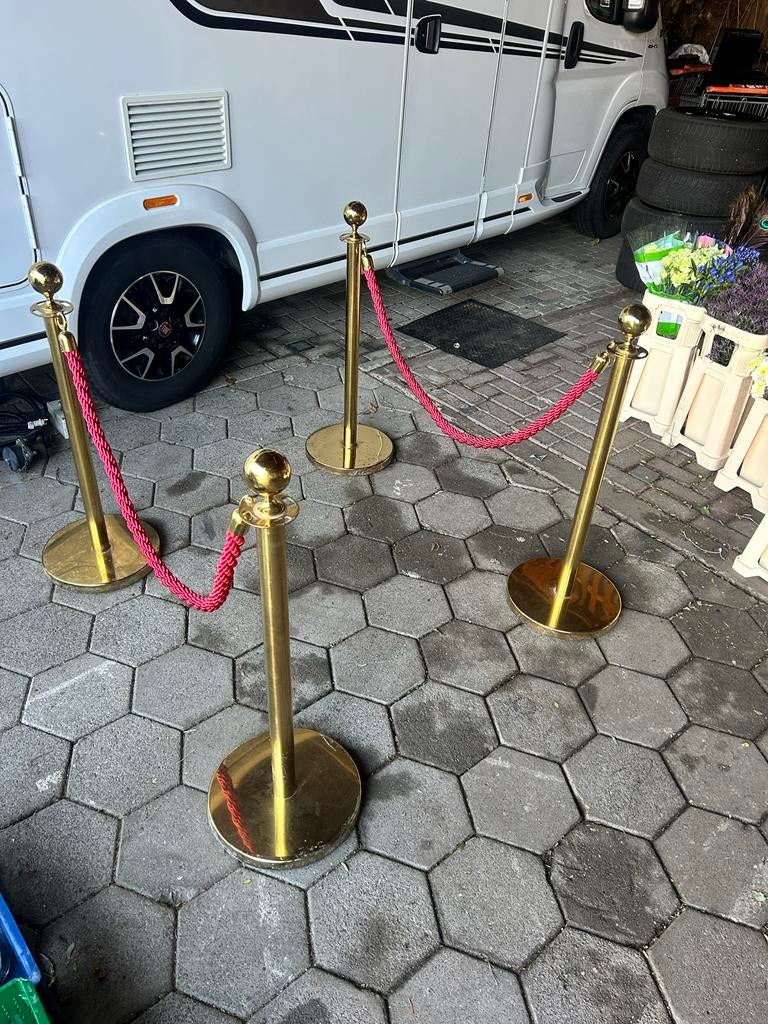 4 setjes VIP afzetpaal goud met rood lint, Ophalen, Gebruikt, Feestartikel, Overige