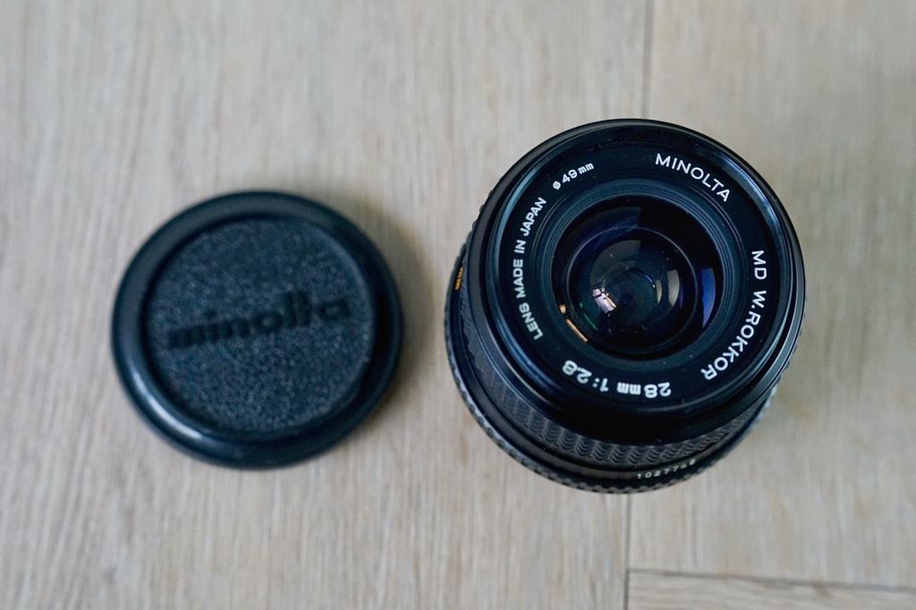 FF Minolta MD Rokkor lenzen ( 28mm F2.8 en een 50mm F1.7), Ophalen of Verzenden, Gebruikt, Standaardlens