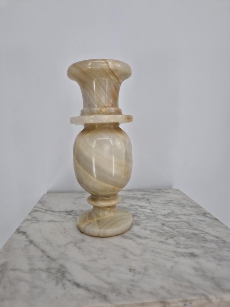 Onyx Marmeren Vaas | 20 cm | Massief Natuursteen, Overige kleuren, Aardewerk of Porselein, Ophalen of Verzenden, Nvt