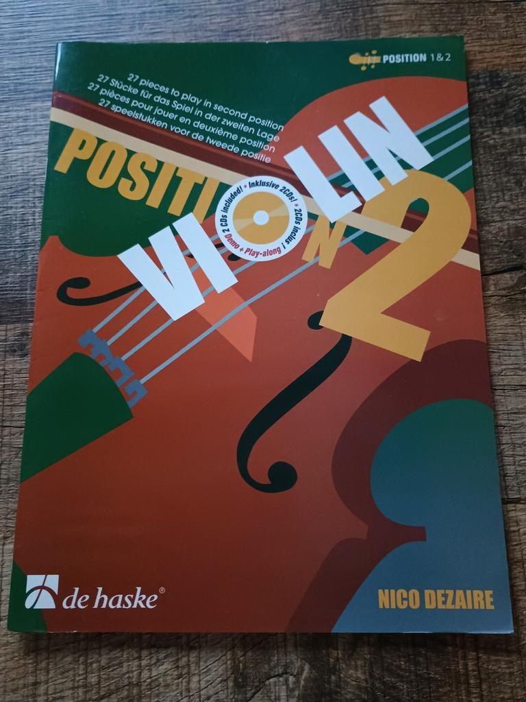 Viool lesboek - De Haske - Violin position 2 - Incl CD, Ophalen of Verzenden, Gebruikt, Les of Cursus, Klassiek