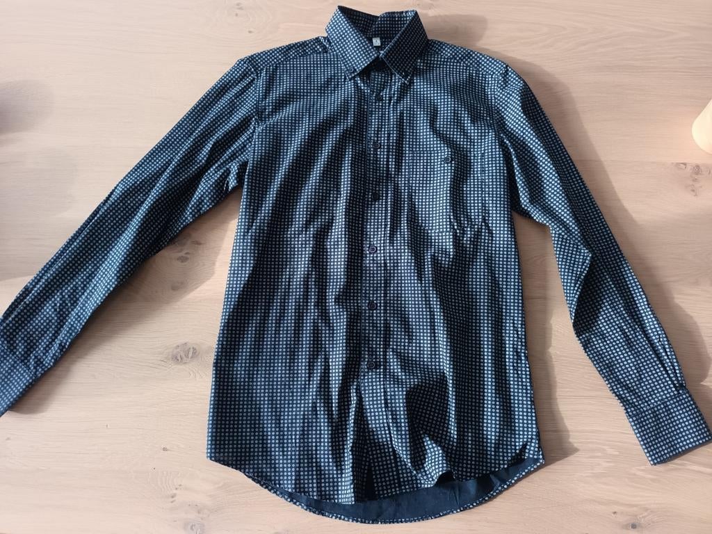 Overhemd maat S 37 38 Zwarte Tulp Exclusive lange mouwen, Kleding | Heren, Overhemden, Ophalen of Verzenden, Zo goed als nieuw