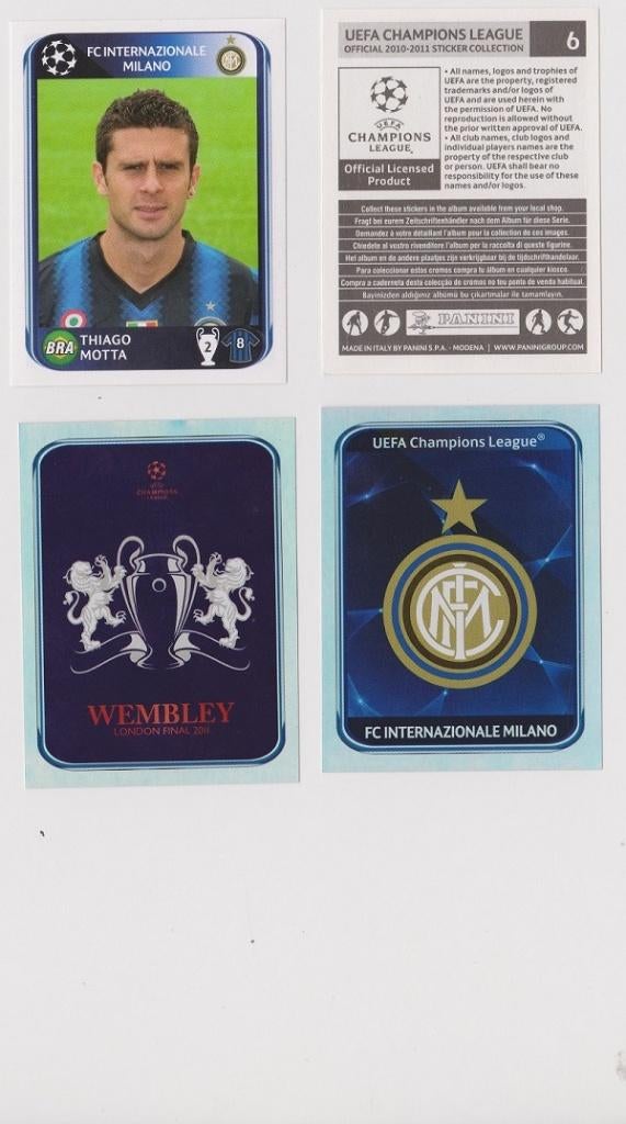 Panini Voetbal Stickers CL2010-2011, Verzenden, Zo goed als nieuw, Buitenlandse clubs, Poster, Plaatje of Sticker