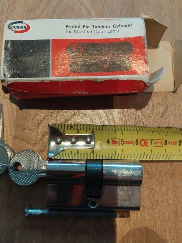 Corbin Profielcilinder met sleutels, Ophalen of Verzenden, Gebruikt, Overige materialen, Slot