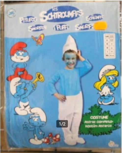 Nieuw Leuke Smurf outfit mt 92 / 98, Ophalen of Verzenden, Nieuw, 104 of kleiner, Jongen of Meisje