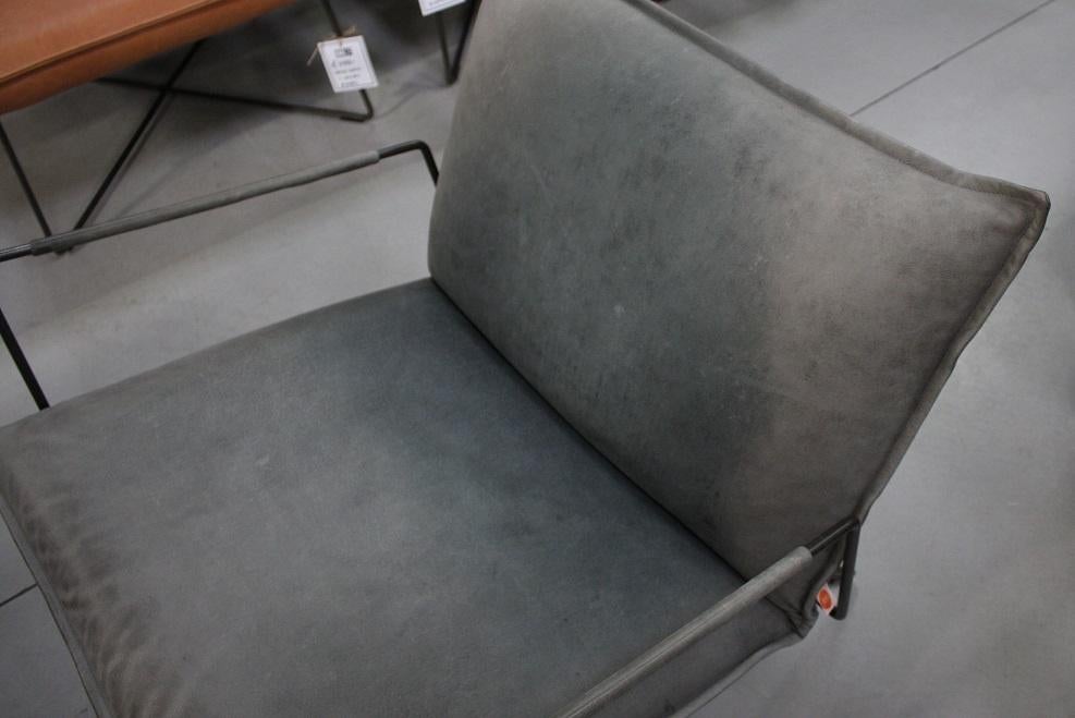 Fauteuil EARL Jess Design metaal leer industrieel, Ophalen, Nieuw, 75 tot 100 cm, 75 tot 100 cm