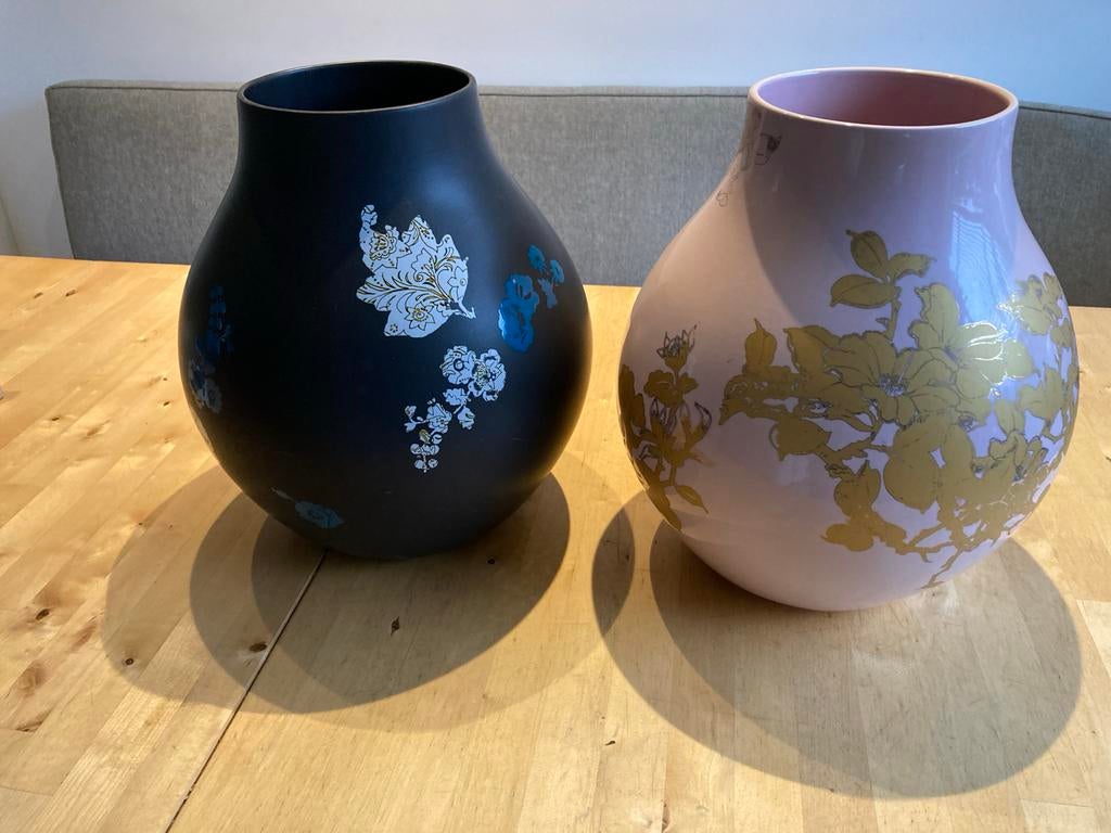 2 Ikea x Hella Jongerius vazen, Ophalen, Overige kleuren, 50 tot 75 cm, Aardewerk of Porselein
