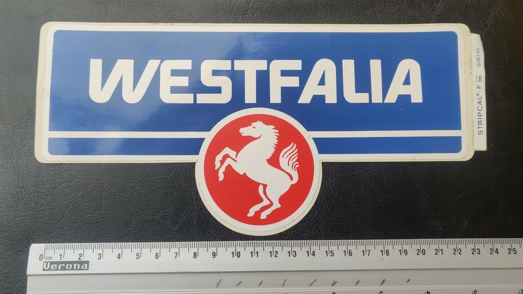 Westfalia oldtimer vintage sticker Volkswagen bus, Verzamelen, Stickers, Ophalen of Verzenden, Zo goed als nieuw, Auto of Motor