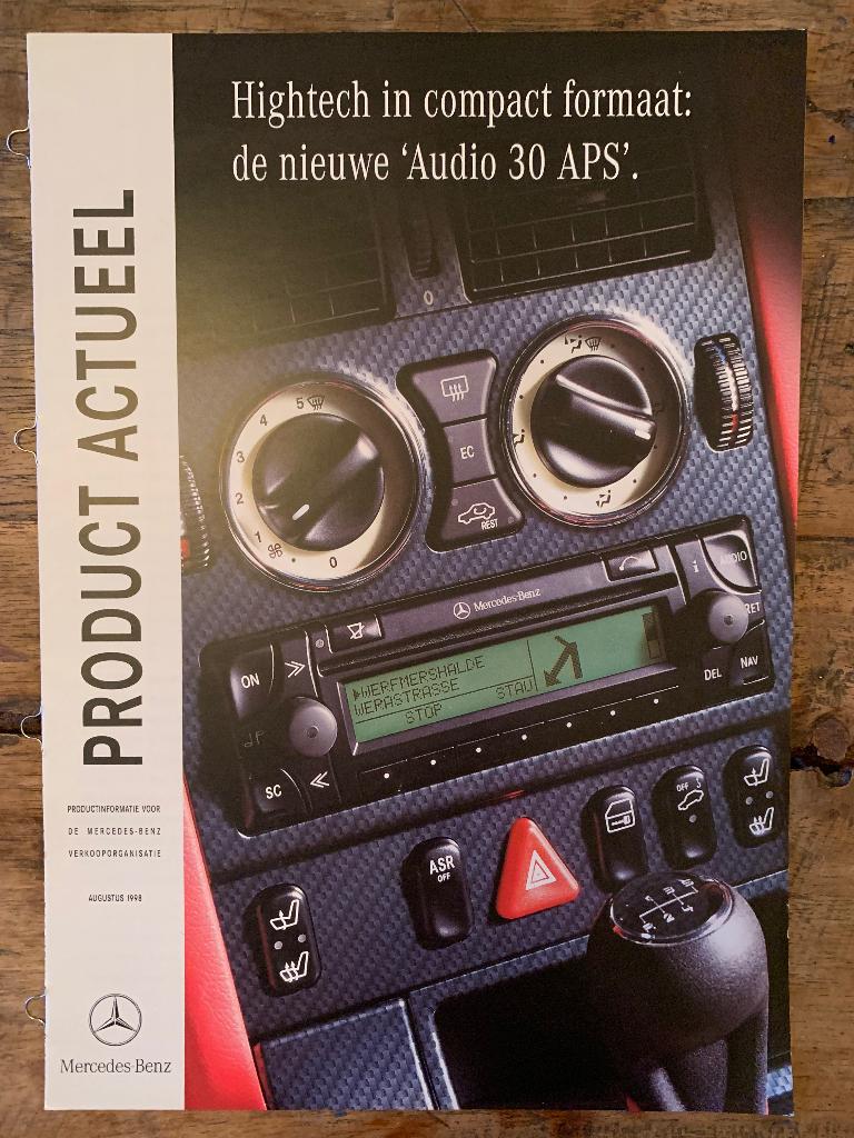 Product informatie brochure Mercedes-Benz Audio 30 APS 1998, Nieuw, Mercedes-Benz, Mercedes, Ophalen of Verzenden