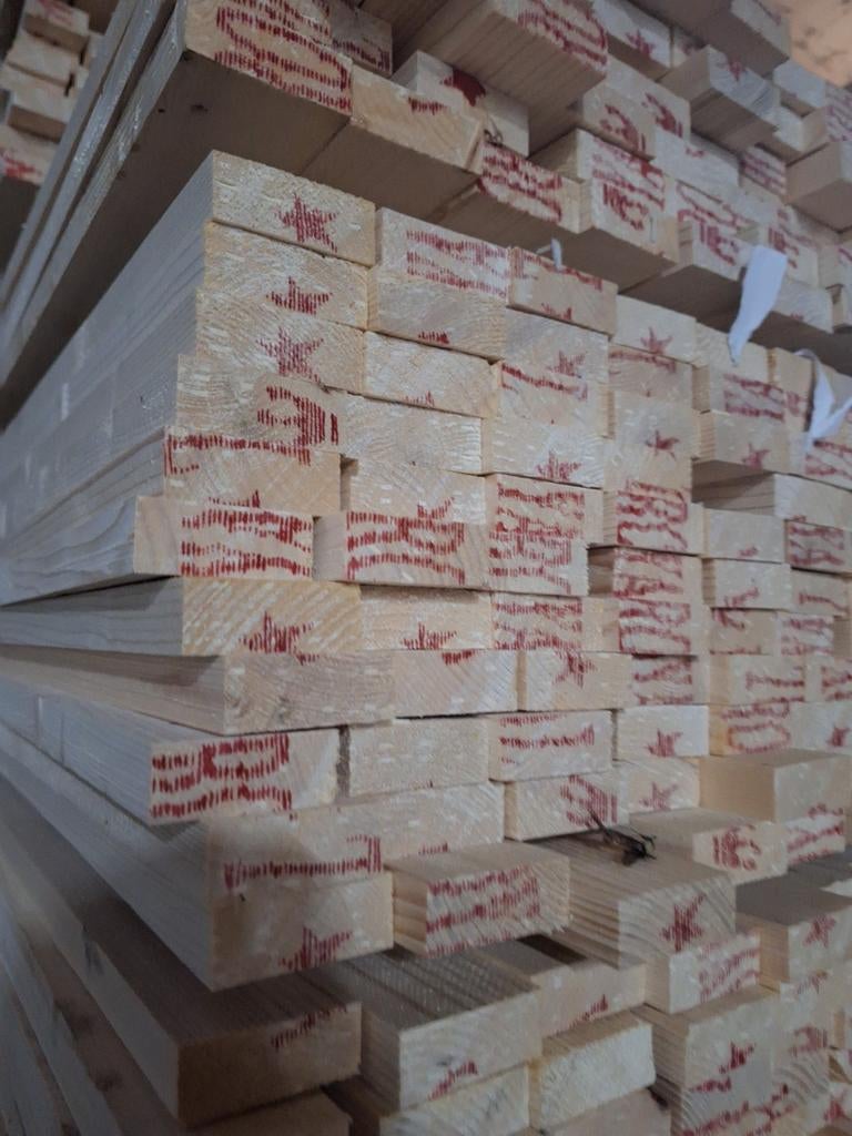 Geschaafde latten 19 x 51  a 45 cent per meter, Minder dan 25 mm, Nieuw, Ophalen of Verzenden, Plank