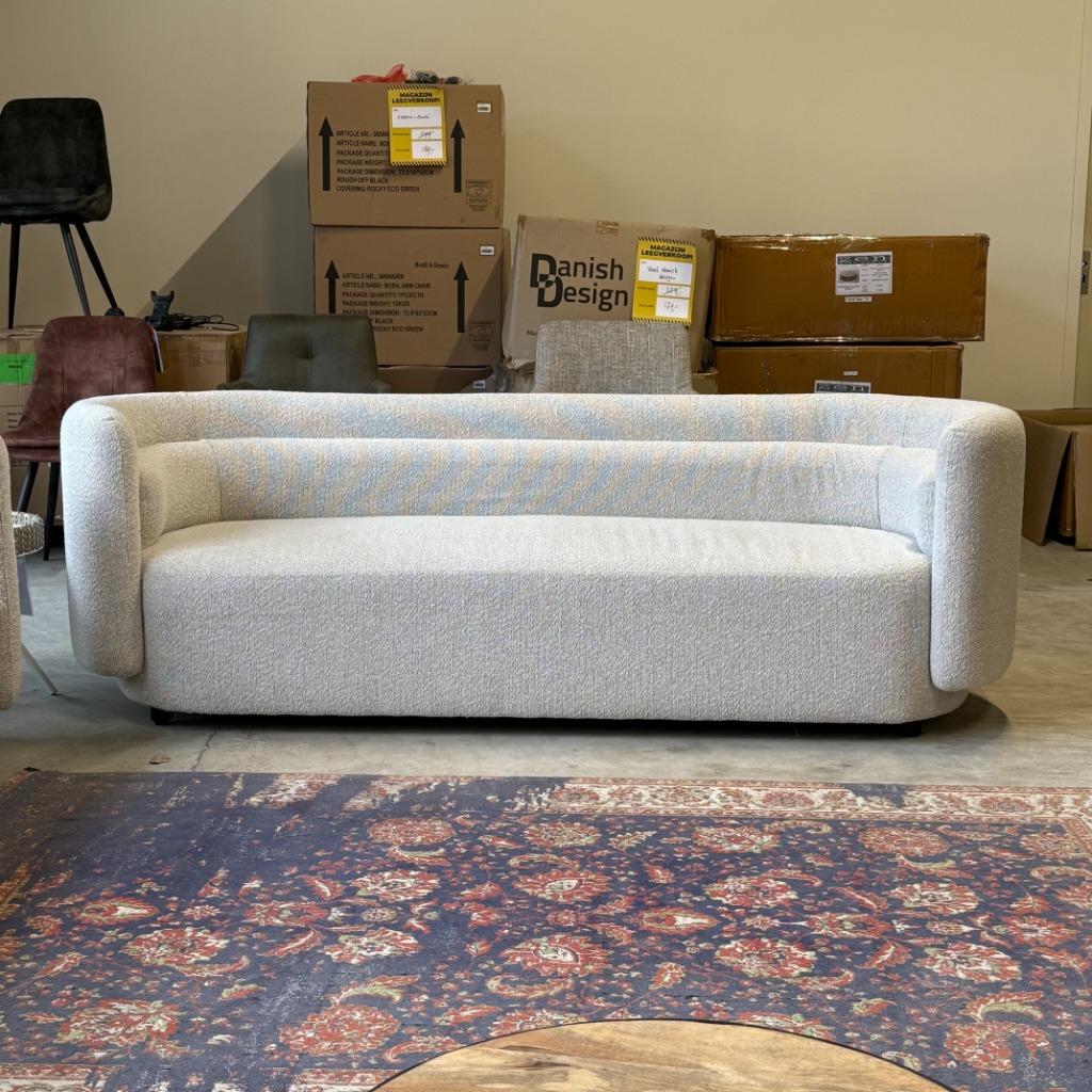 Ronde retro japandi bank (tweede kans model) 3 zits, Ophalen, Zo goed als nieuw