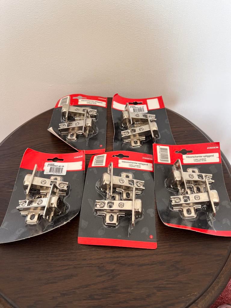 Jobskin inboorscharnieren opliggend, Ophalen of Verzenden, Nieuw, Scharnier