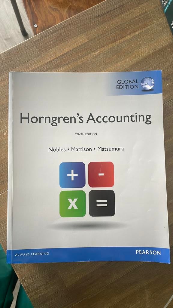 Horngren’s accounting, Ophalen of Verzenden, Zo goed als nieuw, Overige onderwerpen
