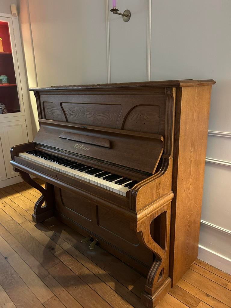 Blüthner Leipzig Klassieke Piano - Hout, Muziek en Instrumenten, Piano's, Ophalen, Gebruikt, Bruin, Piano