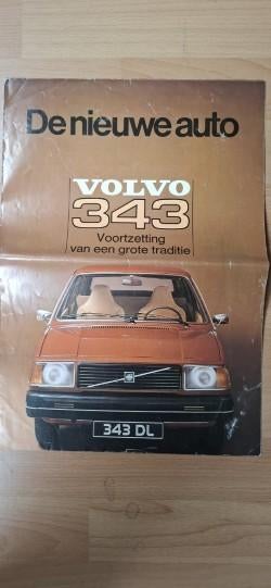 folder Volvo 343DL 1977 A3 formaat, Boeken, Ophalen of Verzenden, Gelezen, Volvo